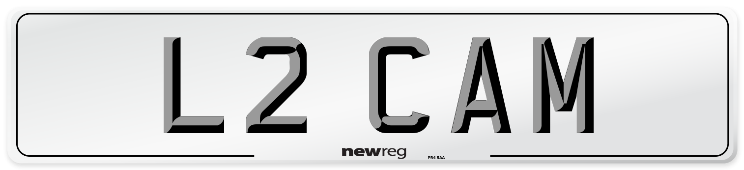 L2 CAM Number Plate from New Reg